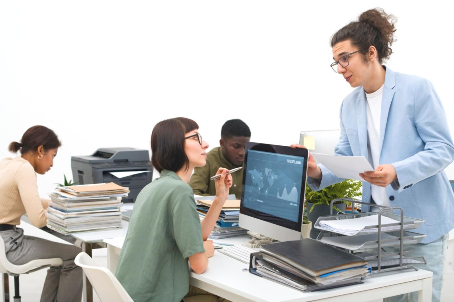Team collaboration on business strategy